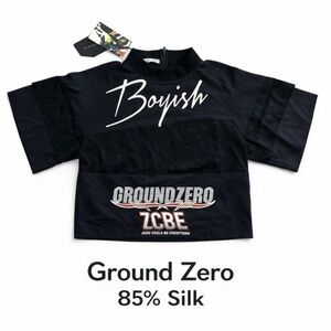 NWT Silk Moto Inspired Couture top tee shirt by Ground Zero